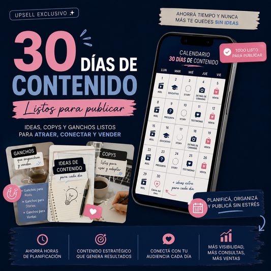 30 días de contenido listo para publicar